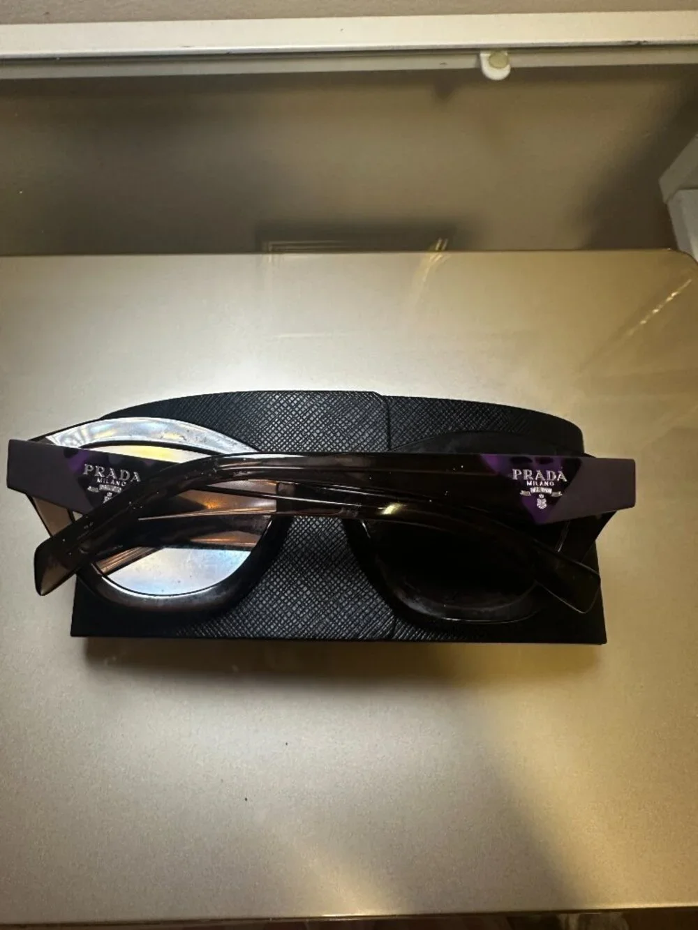 Prada PR A02S Brown Transparent/Brown (17O-60B) Sunglasses - Picture 5 of 12